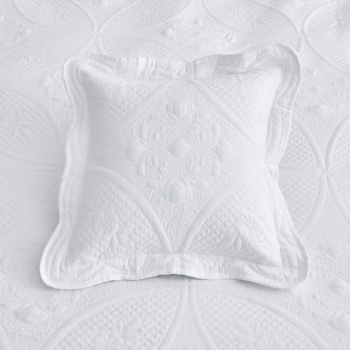 DaisyHuang Bedspread - Full Size Bedding Cover - Modern & Contemporary Coverlet Set, Real Stitching, Reversible, Lightweight, 5 Piece, White - color: White, size: Full(96"x110")