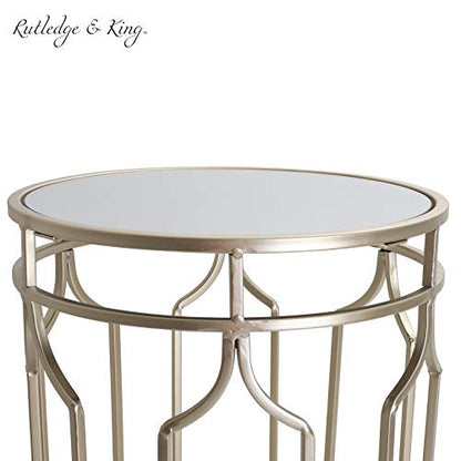 Nested Metal Side Tables - Set of 2 for Living Room & Bedroom (Gold) - color: Alexander - Gold