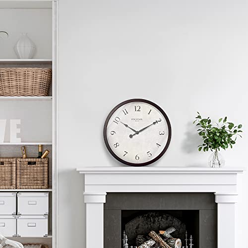 10" Silent Modern Farmhouse Wall Clock, Oil Rubbed Bronze | Battery Operated, Regular Arabic Numeral, Accurate & Easy to Read for Living Room, Bedroom, Kitchen & Home Office - color: Oil Rubbed Bronze, size: 10 inch