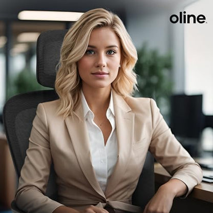 Oline ErgoAir Ergonomic Office Chair – Adjustable Lumbar Support, Flip-Up Armrests, Mesh Computer Desk Chair, Swivel Rolling Executive Gaming Chair for Home & Office (Black) - color: Black