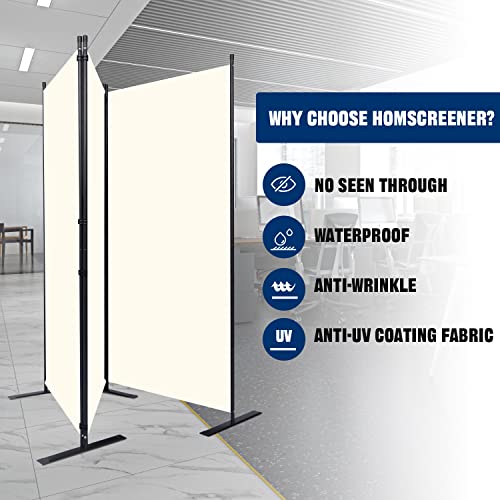 Room Divider 3 Panel-102''Wide,6FT Room Dividers and Folding Privacy Screen | Privacy Protection & No Gaps, Fabric Divider Panel for Room Partition,Freestanding Wall Divider Screen for Office Separation - color: Beige, size: 3 Panel-102''W