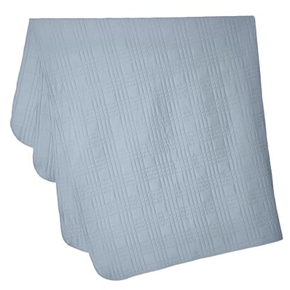 Chezmoi Collection Kingston Queen Size Bedspread Set, 3-Piece Cool Gray Oversized Quilted Microfiber Lightweight Bedspread Coverlet (100"x106") for All Seasons - color: Cool Gray, size: Queen