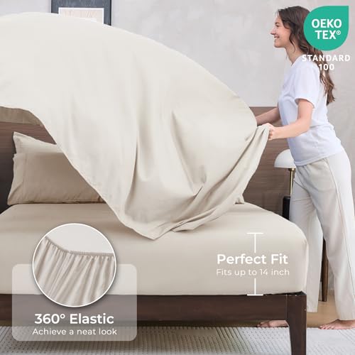 7-Piece Full Comforter Set, Beige | Reversible, All-Season, Soft, 7 Piece Set, All-Season Reversible Bed in a Bag, Flat Sheet, Fitted Sheet, Pillowcases - color: Beige, size: Full