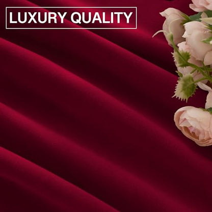 Red Thermal Insulated Curtains for Living Room, W42 x L96, 2 Panels | 300GSM Rich Velvet, Christmas Holiday Gifts, Thermal Insulated, Privacy Protect, Noise Reducing, Theater Backdrops, Hallway - color: *Autumn Series - Red, size: 42"W x 96"L (Pack of 2)