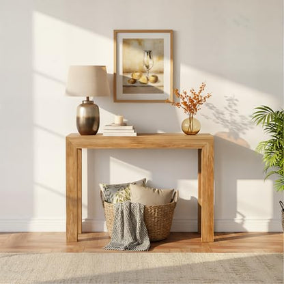 Plank+Beam Modern Console Table, 46 Inch, Pecan | Non-Toxic Finishes, Versatile Design, Modern Design, Easy Assembly, Modern Style, Quick Setup, Solid Wood - color: Pecan, size: 46 Inch
