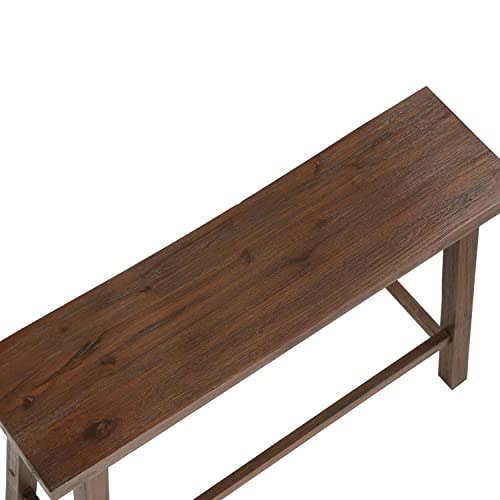 Boraam Sonoma Bench, 9"D x 33"W x 24"H, Chestnut - color: Chestnut