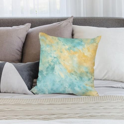 Throw Pillow Cover Set of 4 Double Sided Throw Pillow Cases Beautiful Sand Texture Throw Pillow Covers Square Couch Cushion Case Plush Cushion Covers for Living Room - size: 18" x 18" (Pack of 1)