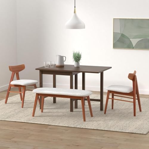 Lynden Drop Leaf Dining Table Versatile Table with Drop Leaf Design for Small or Large Spaces Expands from Compact Table to Full-Sized Dining Table Featuring Rich Walnut Finish