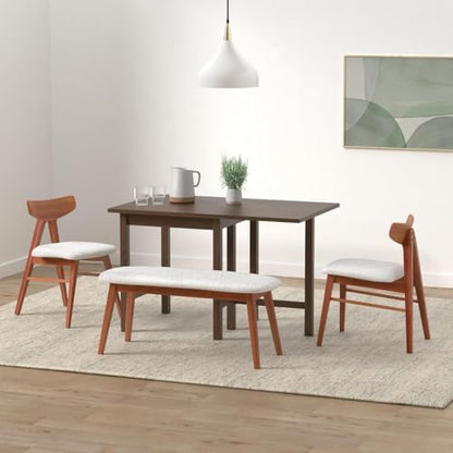 Lynden Drop Leaf Dining Table Versatile Table with Drop Leaf Design for Small or Large Spaces Expands from Compact Table to Full-Sized Dining Table Featuring Rich Walnut Finish