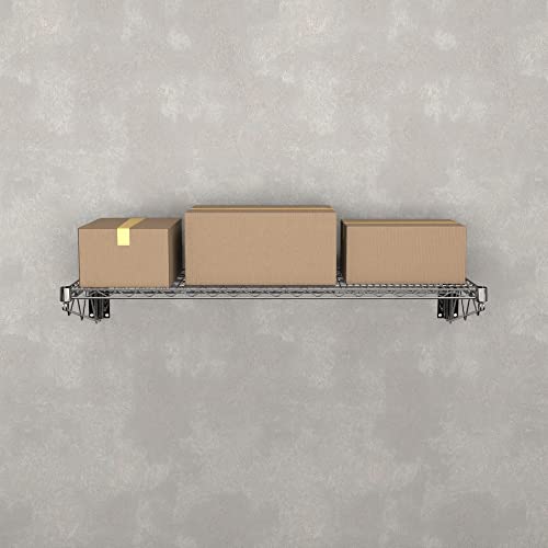18" x 48" Chrome Wire Wall Mount Shelf - color: Chrome, size: 18" x 48"