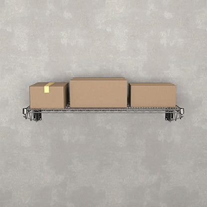 18" x 48" Chrome Wire Wall Mount Shelf - color: Chrome, size: 18" x 48"