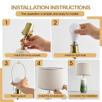 Misty Gradient Ceramic Eye-Caring SoftGlow Lamp with 3-Color Dimmable and Exquisite Round Shell for Room
