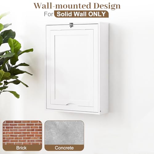 Casart Multi-Function Computer Desk, Wall Mounted Fold Out Table | Convertible Writing Workstation with Built-in Storage Shelves; Space Saving Furniture for Home Salon Office Nail Art Station