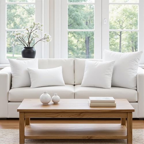 MIULEE 14x24 Inch Throw Pillow Insert for Couch Sofa Bed | Premium Virgin Filling, Soft Brushed Fabric, Rectangle Decorative Pillow, Lumbar Back and Neck Support - size: 14x24 Inch