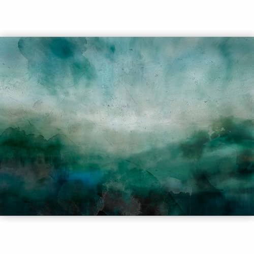 Wall Mural Abstract 77x55 in - Peel and Stick Self-Adhesive Wallpaper Removable Large Sticker Foil Wall Decor Print Picture Image Design Watercolor Green Blue a-A-0833-a-a - color: #23, size: 77"Wx55"H Self-Adhesive