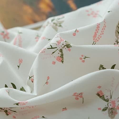 mixinni Cotton Floral Duvet Cover Twin Girl Pink Flower Teenage Girls Duvet Cover Set with Zipper Ties, Easy Care, Ultra Soft and Breathable-Twin Size - color: 00 # Pink Flower, size: Twin(68" x 86")