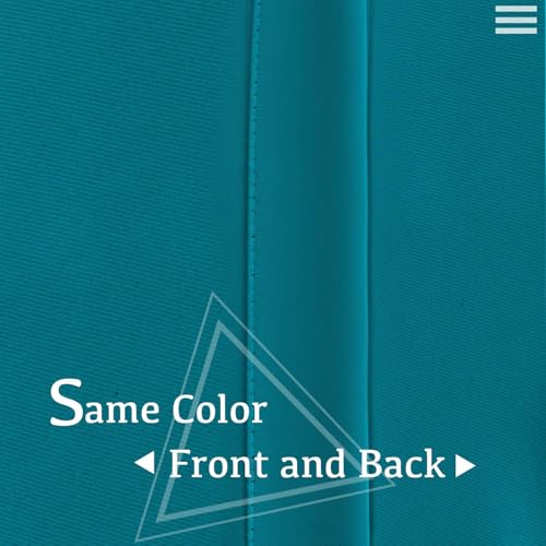 Turquoize Teal Blackout Window Drapes Room Darkening Themal Insulated Grommet/Eyelet Top Nursery/Living Room Curtains for Bedroom/Living Room Each Panel 42 in X 63 in (W X L) (Set of 2 Panels) - color: Teal, size: 42"W x 63"L (Pack of 2)