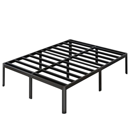 Yicensen 14 Inch Full Bed Frame No Box Spring Needed Heavy Duty Full Size Platform Bed Frame with Rounded Corner Legs, Easy Assembly, Noise Free, Black. - size: Full, style: 14 Inch