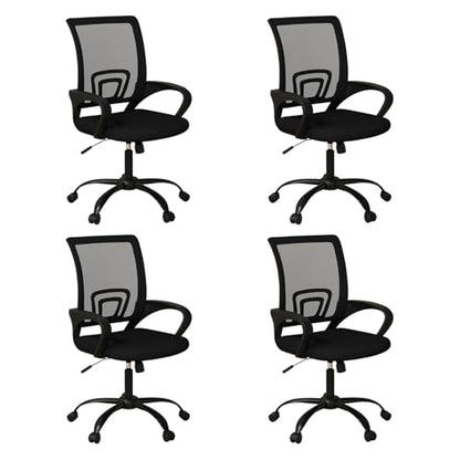 Bonzy Home Ergonomic Office Chairs Set of 4, Swivel Rolling Conference Room Chair, Mesh Computer Desk Chairs with Lumbar Support and Wheel, 4 Pack - size: 4 Pack