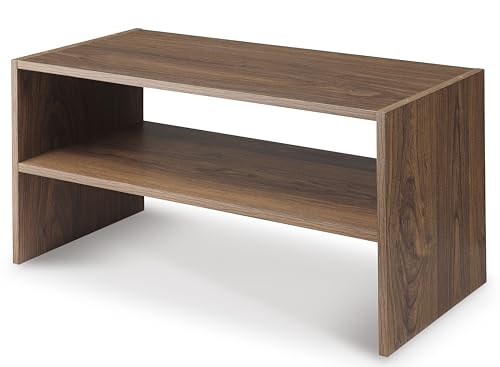 Whitmor Wood Stackable 2-Shelf Shoe Rack, Walnut, 31 inches，2 Pack - color: Brown, size: 31 INCH X2