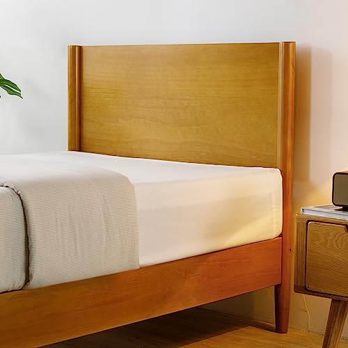 Zinus Allen Mid Century Wood Platform Bed Frame, Twin - color: Natural, size: Twin