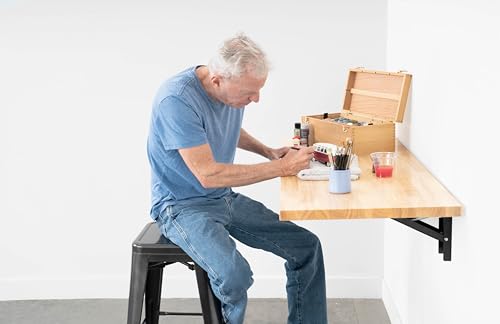 SafeRacks 60" Heavy Duty Wall Mounted Folding Table & Workbench - size: 60"