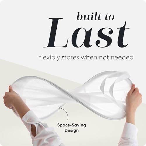 Handy Laundry Pop Up Laundry Hamper 71L Sturdy Collapsible Mesh (White) | Collapsible Mesh Pop Up Hamper, Wide Opening, Side Pocket, Breathable, Sturdy, Foldable, Space-Saving for Clothes Storage - color: White