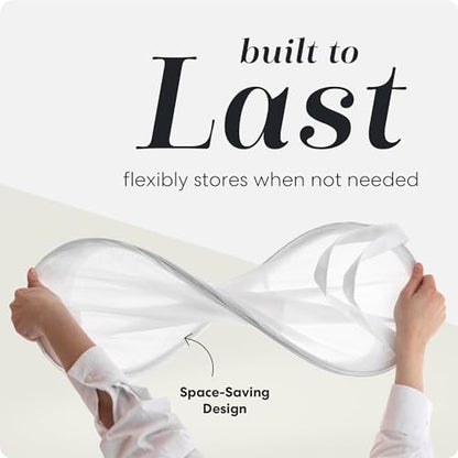 Handy Laundry Pop Up Laundry Hamper 71L Sturdy Collapsible Mesh (White) | Collapsible Mesh Pop Up Hamper, Wide Opening, Side Pocket, Breathable, Sturdy, Foldable, Space-Saving for Clothes Storage - color: White