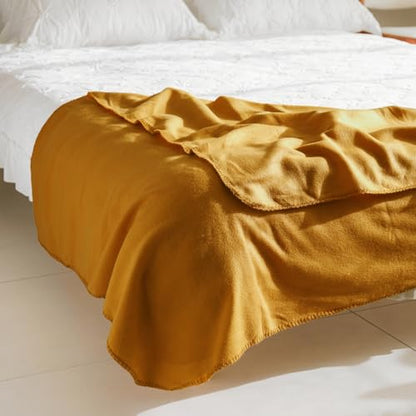 CAI TENG Fleece Throw Blanket Bulk 6 Pack Kid Blankets Soft Lightweight Cozy Polar Fleece 50 x 60 Throws Solid Pet-Friendly Bed Sofa Couch Fleece Fabric Travel Wedding Outdoor Mustard Yellow - color: Mustard Yellow