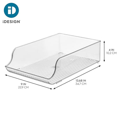 iDesign Plastic Water Bottle Organizer, Clear, 2-Pack | For Fridge, Bottle Holder, For Kitchen and Pantry - style: Pack of 2