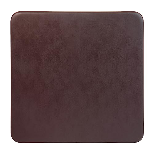 EMMA + OLIVER Brown 33.5" Square Folding Table | Lightweight, Easy Storage, Event Table - color: Brown