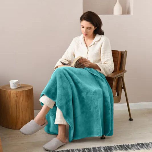 CAI TENG Fleece Throw Blanket Blankets Bulk for Couch Lightweight Warm Soft Cozy Kids Blanket Bulk 50 x 60 inch Fleece Fabric Yard Solid for Bed Sofa Travel Gifts Outdoor Blue 6 Pack - color: Blue