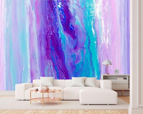 Peel and Stick Wallpaper Blue Green Teal Pink Purple Abstract Art Self Stick Wall Mural Removable Wallpaper Wall Decor for Living Room Boys Girls Bedroom Nursery