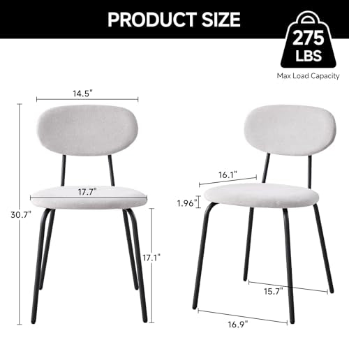 Stackable Guest Chairs Set of 4, Upholstered Waiting Room Chairs with Metal Legs for Reception, Breakroom, School, Meeting, Office - color: White, size: Set of 4