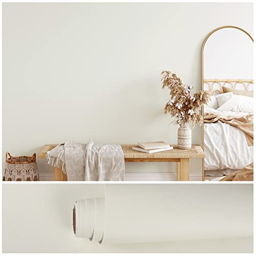 VEELIKE Off White Contact Paper Peel and Stick for Cabinets, Desk, Waterproof Thick White Wallpaper 15.7''x118'' Removable Wallpaper Self Adhesive Vinyl for Bedroom Walls, Shelves, Kitchen Furniture - color: Off-White, size: 15.7" x 118"