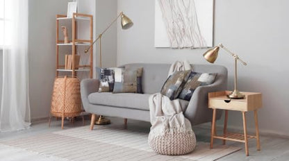 Brown Grey Abstract Throw Pillow Covers 20x20 Set of 4 | Brown, Grey & Taupe Modern‑Art Cushion Cases, neutral accent pillowcases for sofa, bedroom & chair - color: Earth Tone Brown and Blue Grey, size: 20" x 20" (Pack of 4)