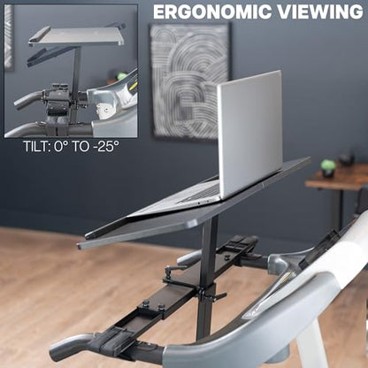 VIVO Universal Wooden Laptop Treadmill Desk, Adjustable Ergonomic Notebook Mount Stand for Treadmills, Includes Mouse Pad and Wrist Support, Stand-TDML4 - size: 27” x 11”