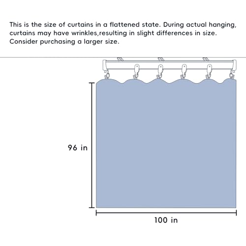 Room Divider Curtains Total Blackout Privacy Curtain Panel Room Thermal Insulated Noise Reduction Curtains for Bedroom Window Living Room Ceiling Track Curtain W 8.3 ft × H 8 ft Dark-Grey - color: Dark-grey, size: 100"W x 96"L (Pack of 1)