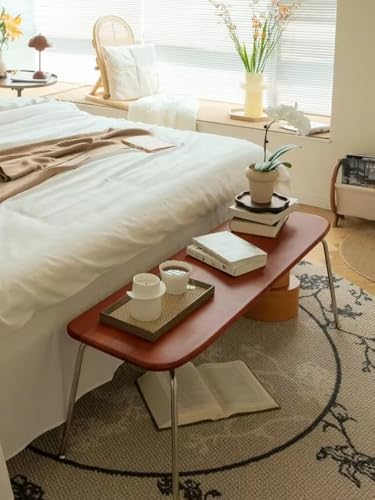 Indoor Dining Bench, Solid Wood Long Bench with Stainless Steel Legs for Dining Room, Entryway, Bedroom - 47.2" Long Wood Entryway Bench for Small Spaces, Apartment - color: Brown, size: 47.2"L x 10"W x 17.7"H