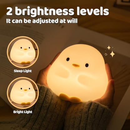 Rytinazzz Duck Night Light, Color Changing Mode & 50-Hour Battery, Squishy Silicone Lamp for Kids Room, USB Rechargeable with Timer, Mothers Day Gifts - color: Colorful Duck
