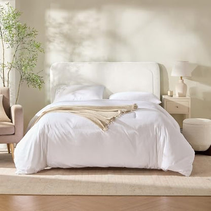 Hearth & Harbor Wall Mounted Queen Headboard Only, Bed Headboard Queen Size | Easy Assemble, Floating Peel & Stick, Upholstered Boucle, 3D Stitched Wall Panels, 5 Strips of 3M Tape Included, Off White - color: 01-off White, size: Queen