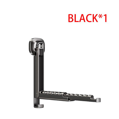 Suction Cup Foldable Clothes Drying Rack, No-Drill Expandable Indoor and Balcony Drying Hanger, Multi-Functional Clothes Organizer