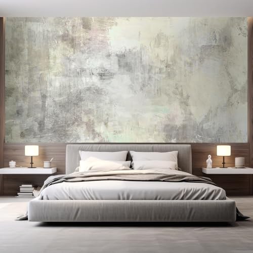 wall26 Wall Sticker/Wall Mural Abstract Acrylic Background in Light Grey and White Colors, Not Peel and Stick, Non-Woven Wallpaper Decorative for Bedroom, Living Room, Office - 48x72 inches - color: Artwork - 13, size: 48"x72" Premium Non-woven