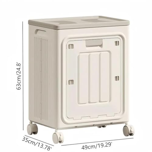UFORU Rolling Laundry Hamper, Large Capacity with Lid & Wheels for Laundry | Collapsible Design, No Assembly Required, Easy Mobility, Space-Saving Storage, Durable Plastic Build, Ideal for Bedroom