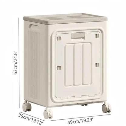 UFORU Rolling Laundry Hamper, Large Capacity with Lid & Wheels for Laundry | Collapsible Design, No Assembly Required, Easy Mobility, Space-Saving Storage, Durable Plastic Build, Ideal for Bedroom