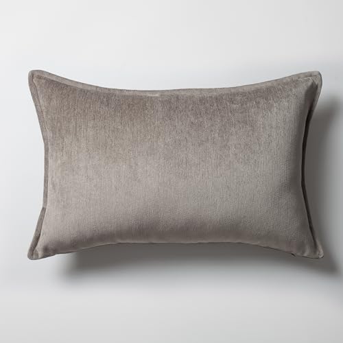 Woven Jacquard Throw Pillow Cover, Pack of 1 Textured Velved Decorative Cushion Covers for Sofas, Couches, Home Décor, Fade Resistant Pillow for Sofa & Couch, Eliza, Taupe, 16x24 Inch - color: Taupe, size: 24" x 16" (Pack of 1)
