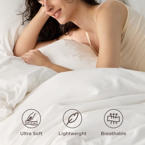 Bedsure Twin Size Duvet Cover with Fitted Sheet - 3 Pieces Prewashed Polyester Extra Soft Bedding Set, Includes 1 Duvet Cover 68''x90'' with Zipper Closure, 1 Pillow Sham, 1 Fitted Sheet, White - color: 00 - White (No Comforter), size: Twin (With Fitted S
