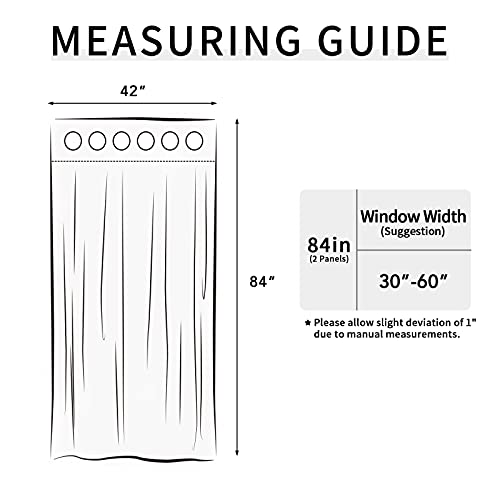 Easy-Going Thermal Grommet Blackout Curtains, 2 Panels 42x84 in, Grey | Washable Grommet Top Window Drapes for Bedroom and Living Room, Noise Reduction, Room Darkening - color: Grey, size: 42"W x 84"L (Pack of 2)
