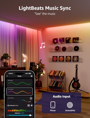 Lepro S2 AI Smart LED Strip Lights 16.4FT RGB+CCT WiFi Bluetooth for Room | 2700K-5700K tunable white,AI lighting designer,Rainbow chasing effects,Music sync,Color segment control,Smart scenes,Bedroom - size: 16.4ft