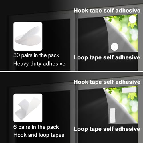 Blackout Curtains 100% Blackout Blinds Window Cover Portable Shades 118x57” | No Drill, Cuttable Fabric, Temporary Blinds, Indoor Window Shades, Bedroom Nursery RV Travel, Sun Blocker, Room Darkening - size: 57"W x 118"L (Pack of 1)